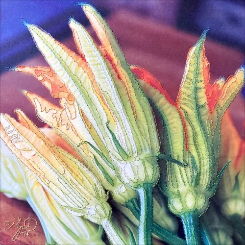 Pagina ricamata estrapolata dall'opera Food Punk