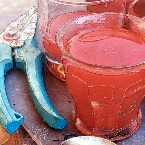 Pagina di un libro ricamata a mano