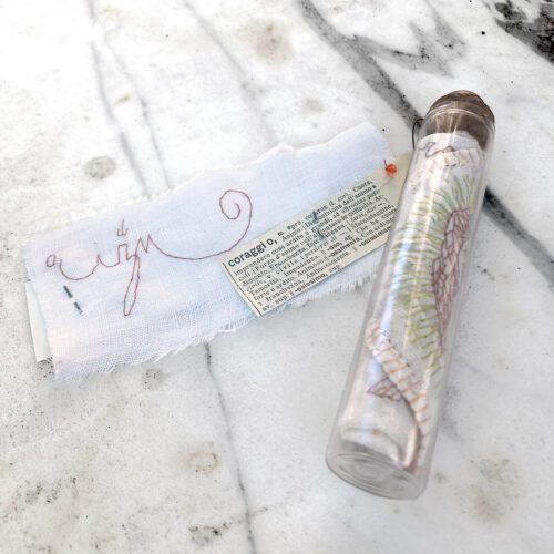 talismano tessile per avere coraggio