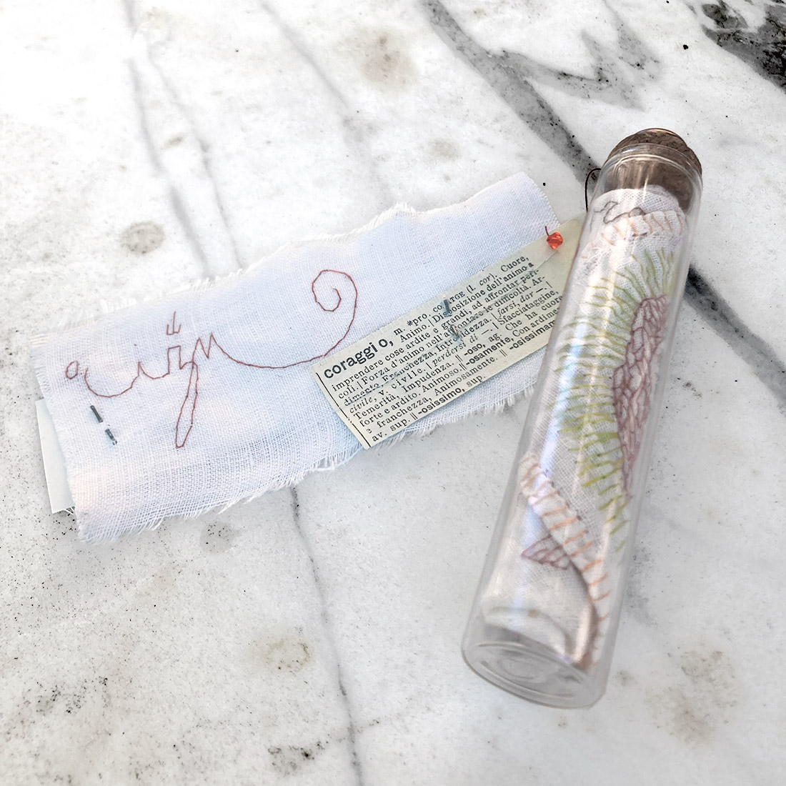 talismano tessile per avere coraggio